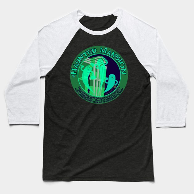 Haunted Mansion (spooky green) Baseball T-Shirt by brodiehbrockie